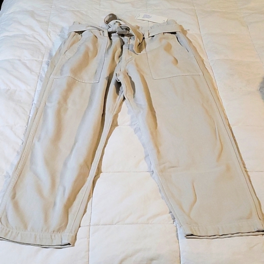 AMO Relaxed Straight Leg Paperbag Pants Vintage